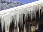 A picture of frozen gutters