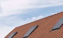 A picture of clean roof tiles and windows